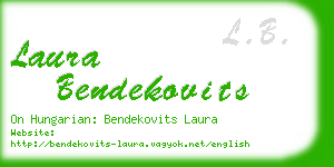 laura bendekovits business card